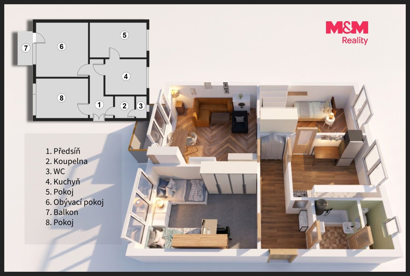 Byt 3+1 · 63 m² · V Jamce, Rakovník - 2