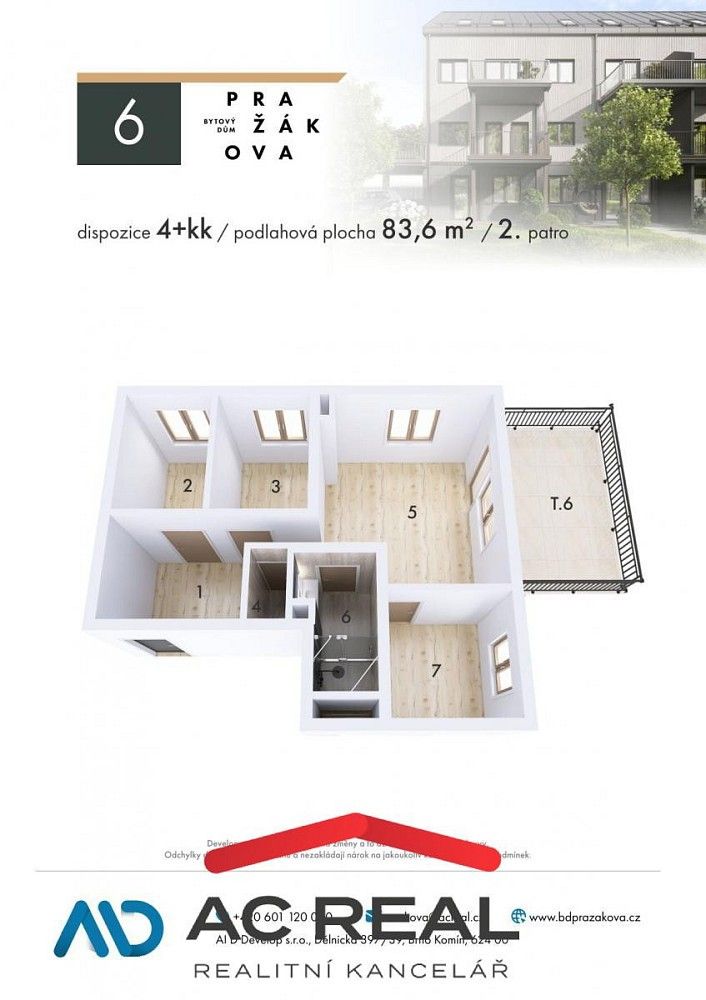Byt 4+kk · 84 m² · Pražákova, Brno - Horní Heršpice - 4