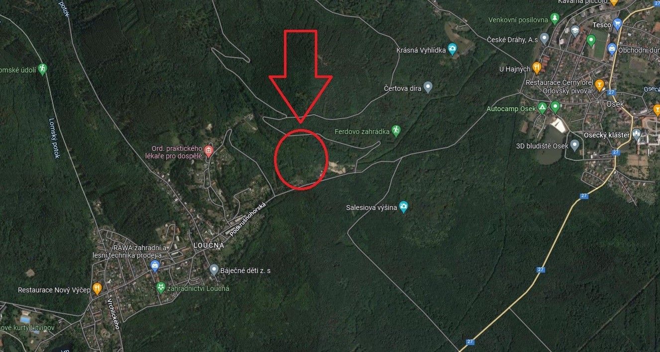 Pozemky pro bydlení, Podkrušnohorská  , Lom Loučná, 40 513 m² - 1