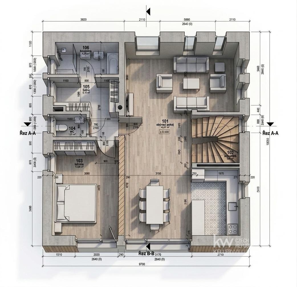 Prodej rodinný dům - Černolice, 147 m² - 5