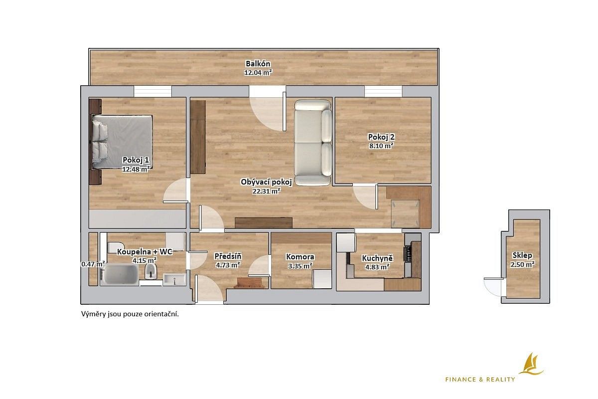 Byt 3+kk · 63 m² · Černická, Plzeň - Jižní Předměstí - 3