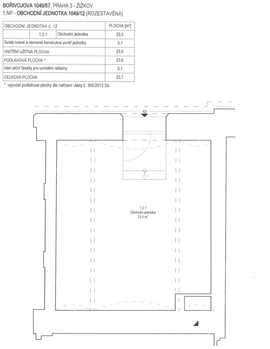 Obchodní prostory · 24 m² · Bořivojova, Praha - 4