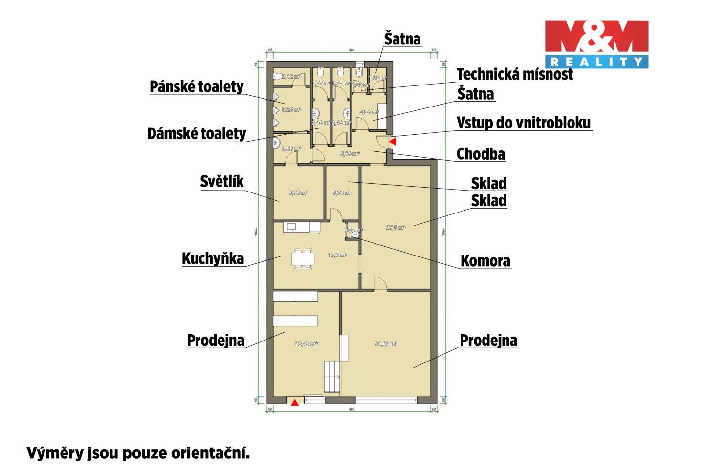 Restaurace, Americká, Plzeň, 145 m² - 2