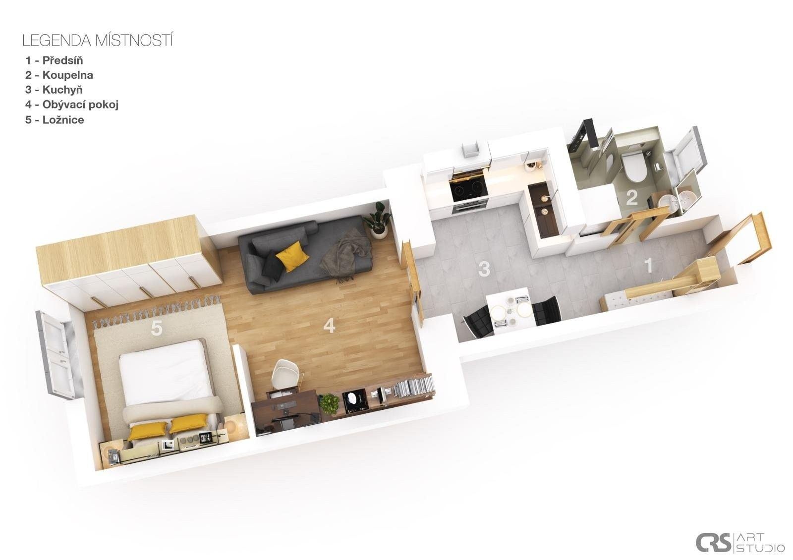 Pronájem byt 1+1 - Kovářská, Praha, 35 m²