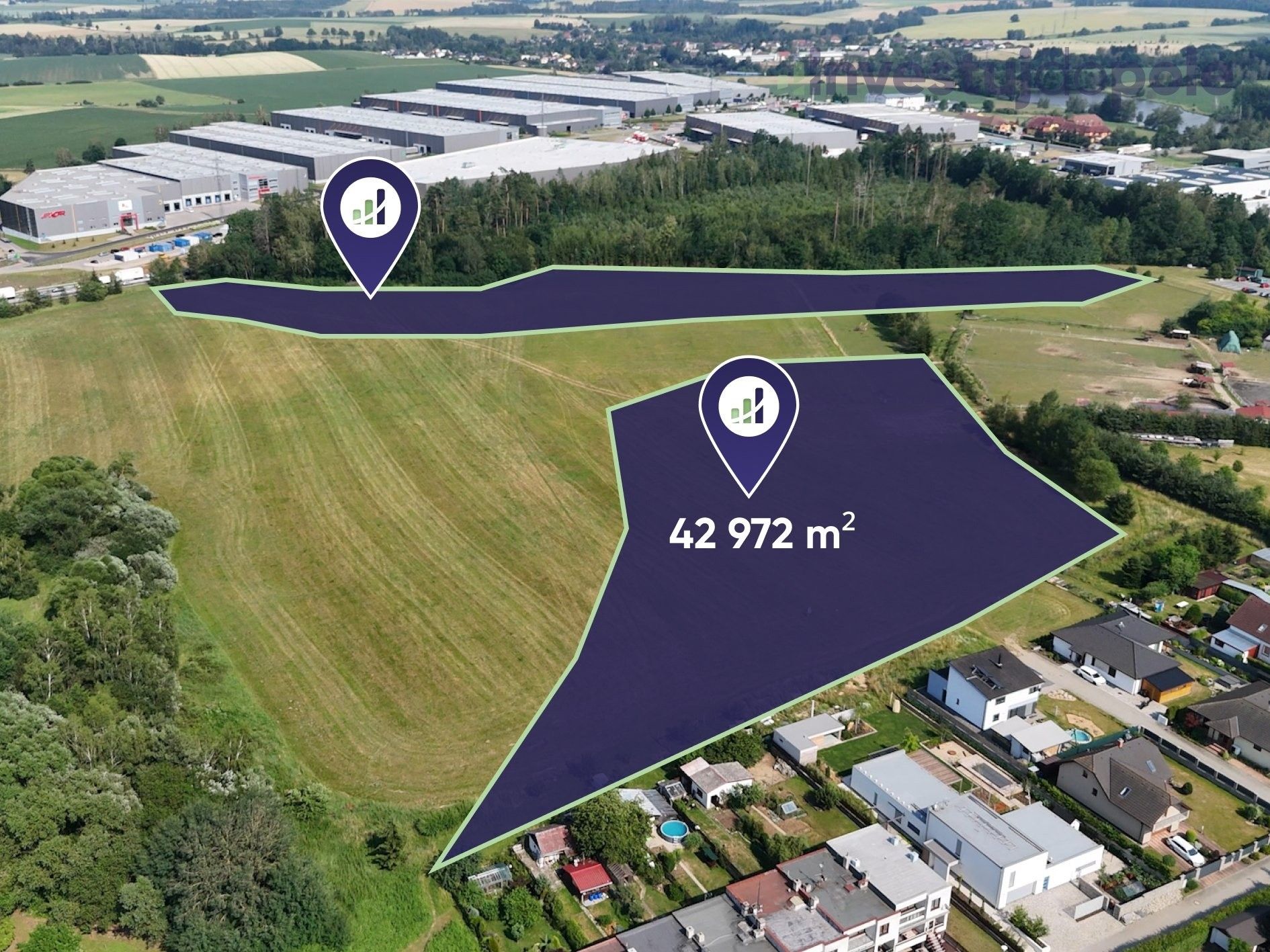 Komerční pozemky, Jihlava, 42 972 m² - 1