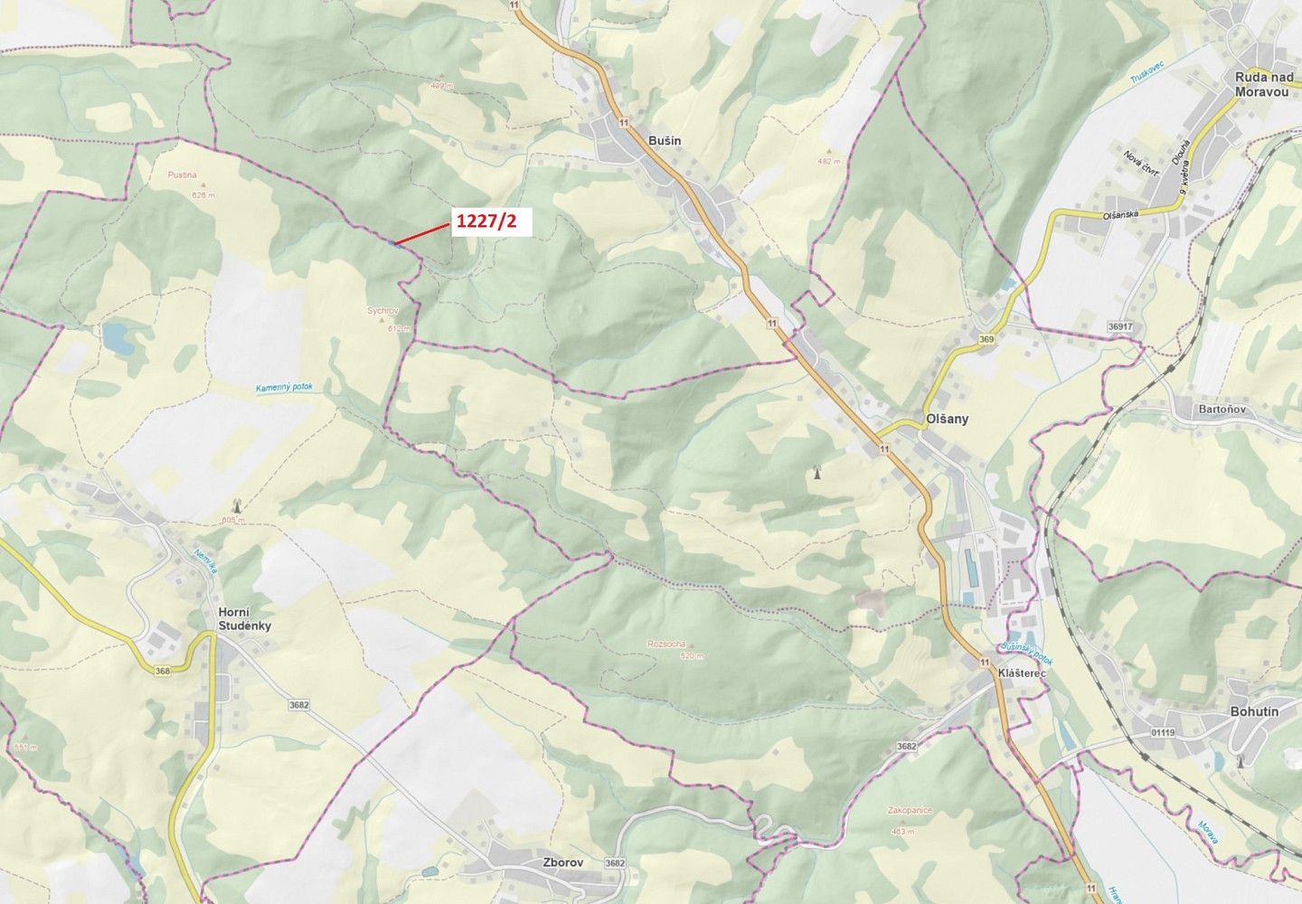 Prodej les - Bušín, okres Šumperk, Olomoucký kraj - 1