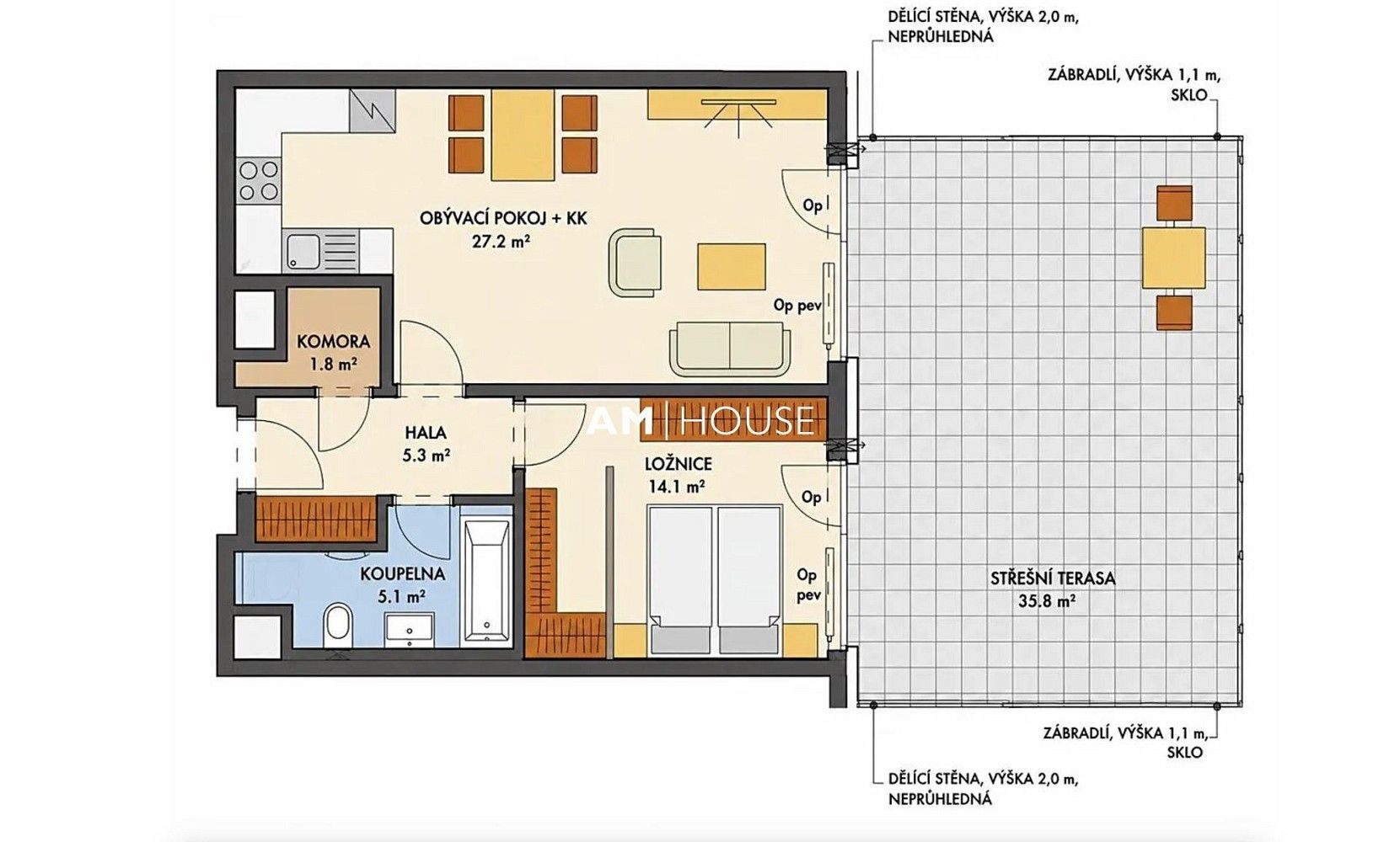 2+kk, Prosecká, Praha 9 - Prosek, 54 m² - 2