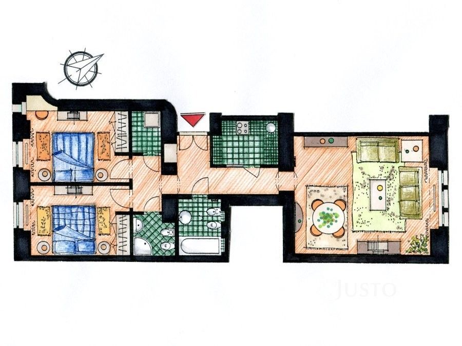 3+1, Odborů , Praha Nové Město, 80 m² - 2