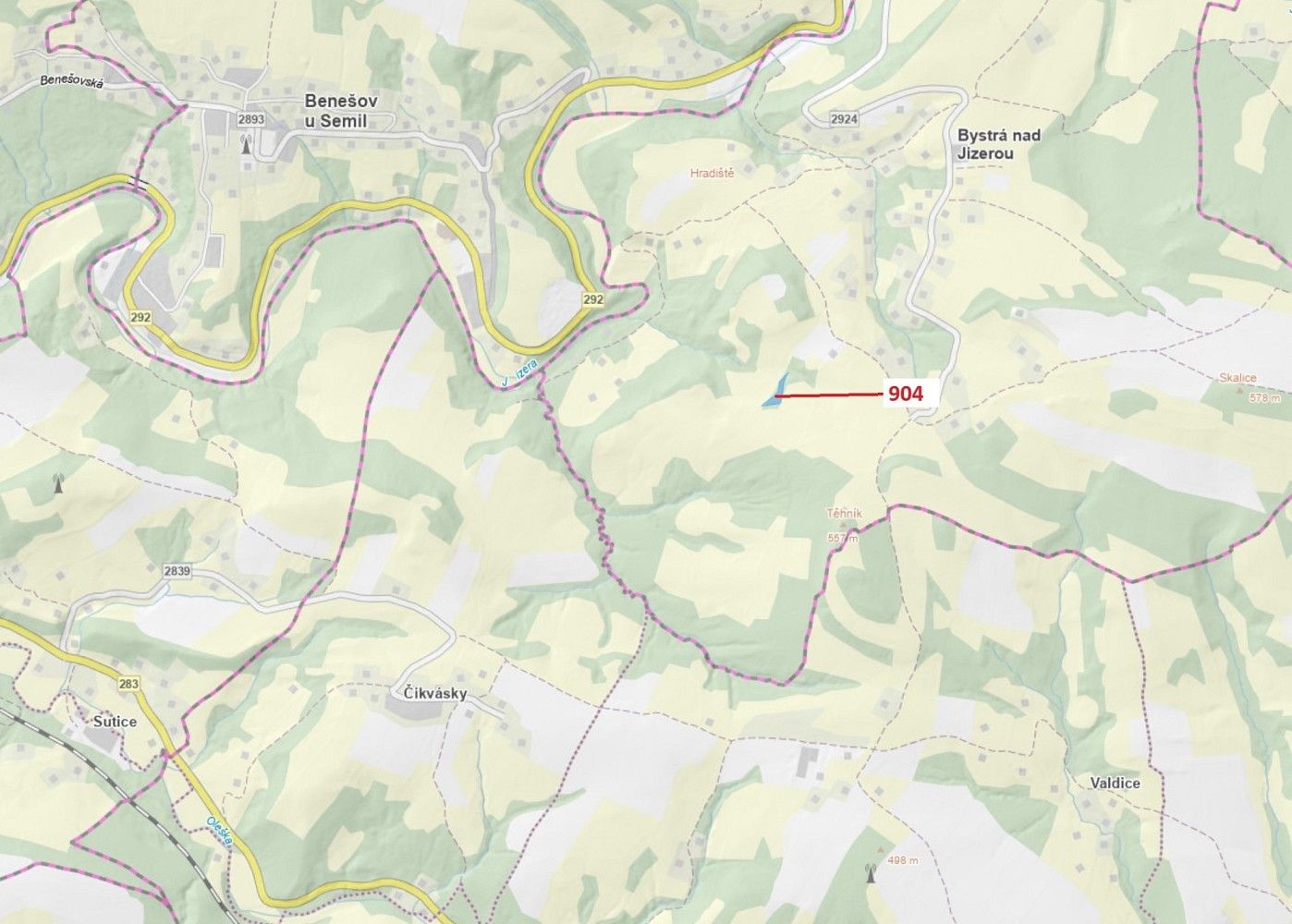 Les, 2 802 m²