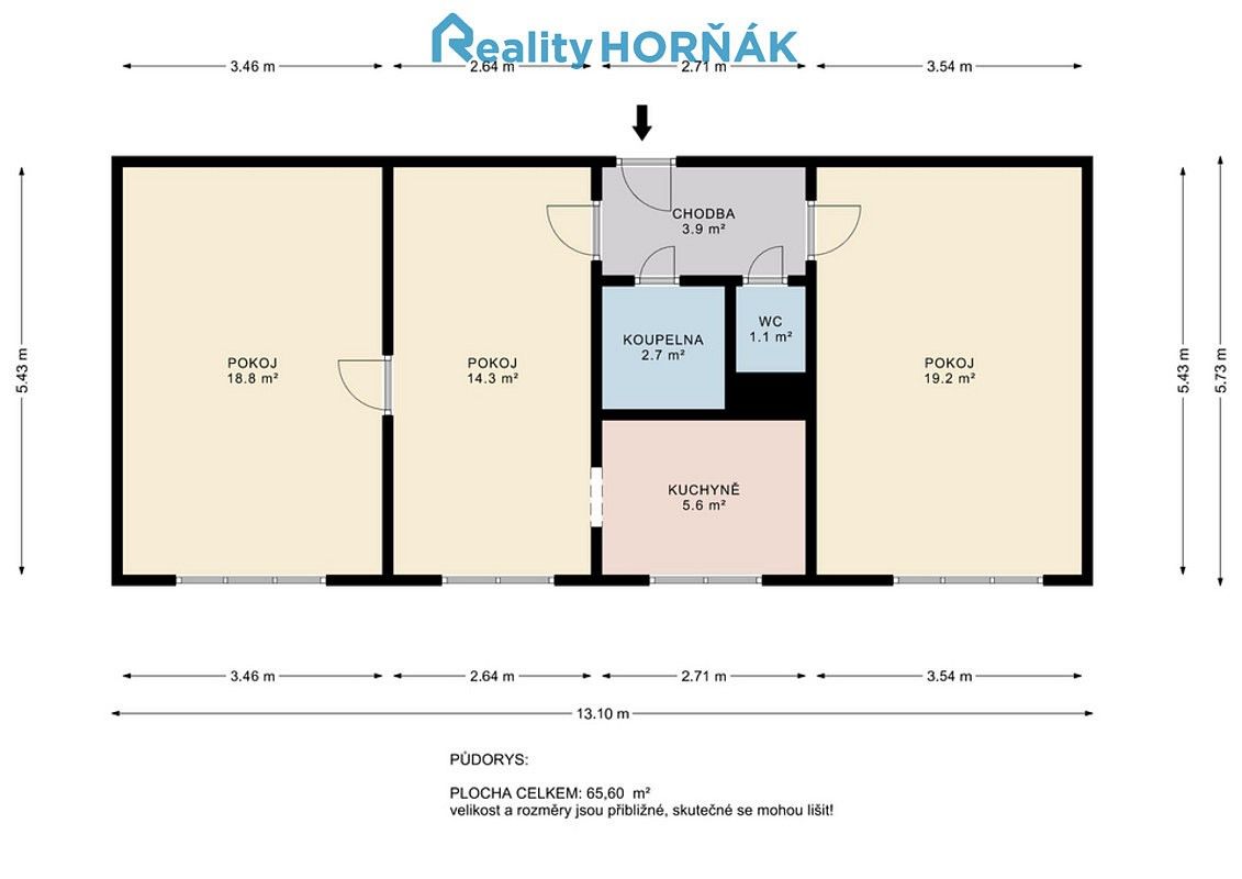Byt 3+1 · 56 m² · Dražíč, okres České Budějovice, Jihočeský kraj - 3