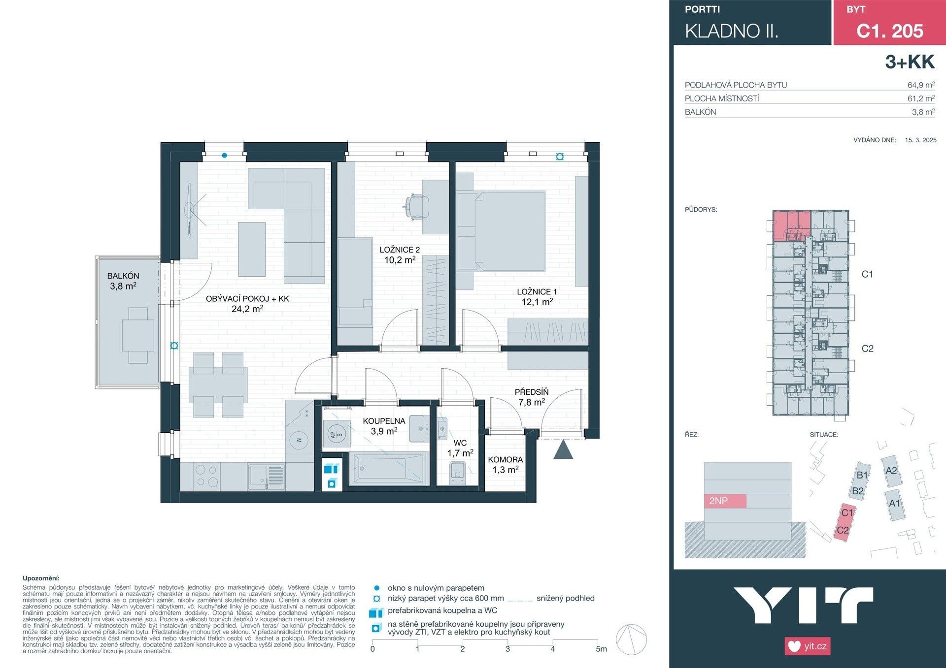 Prodej byt 3+kk - Ke stadionu, Kladno, 61 m²