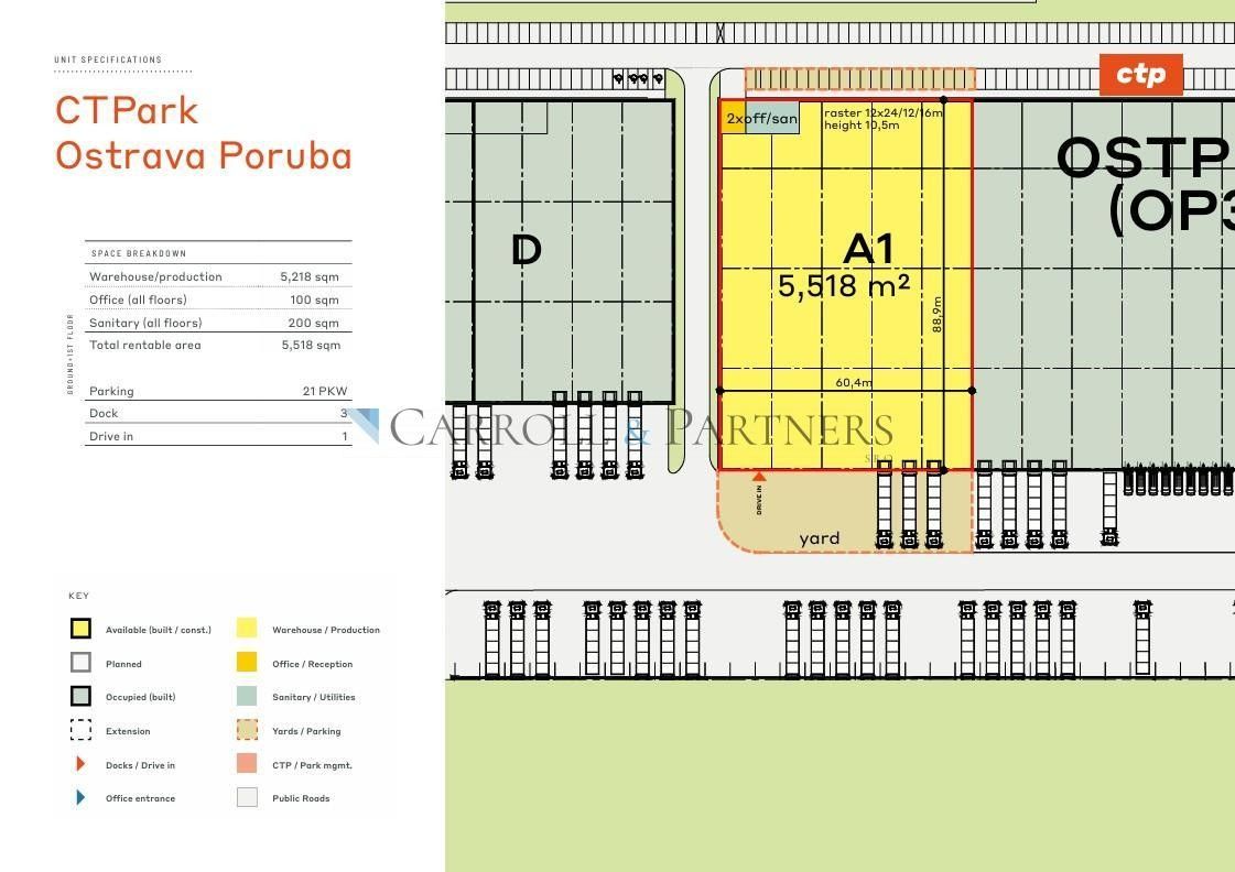 Sklad · 5 994 m² · 17. listopadu, Ostrava - 3