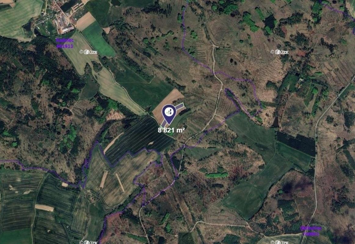 Prodej louka - Kadolec, 8 821 m²