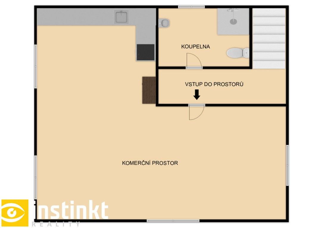Kanceláře, Na Souvrati 431, Plzeň Skvrňany, 49 m² - 2