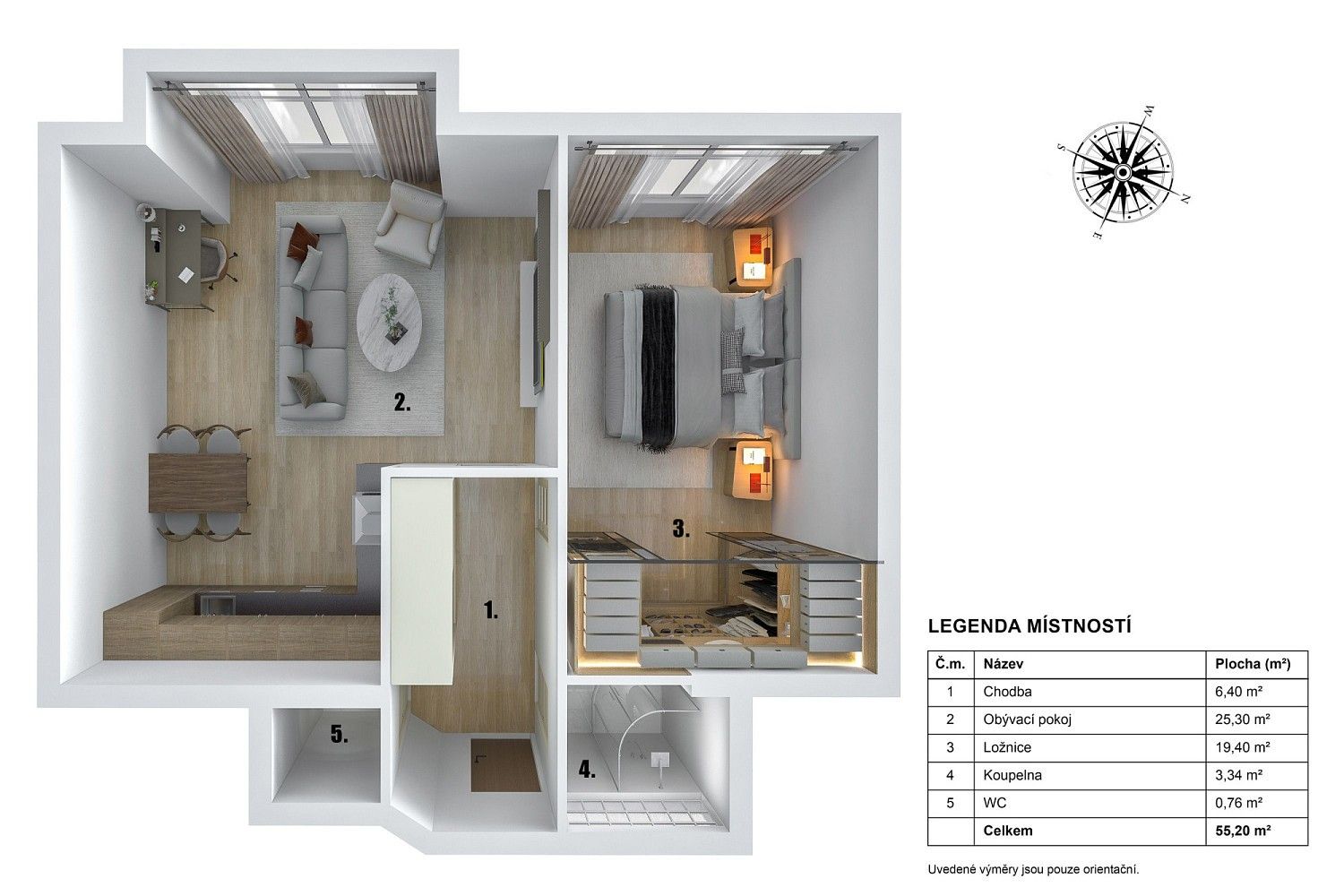 Byt 2+kk · 57 m² · Praha - Nové Město, okres Praha 1, Hlavní město Praha - 3
