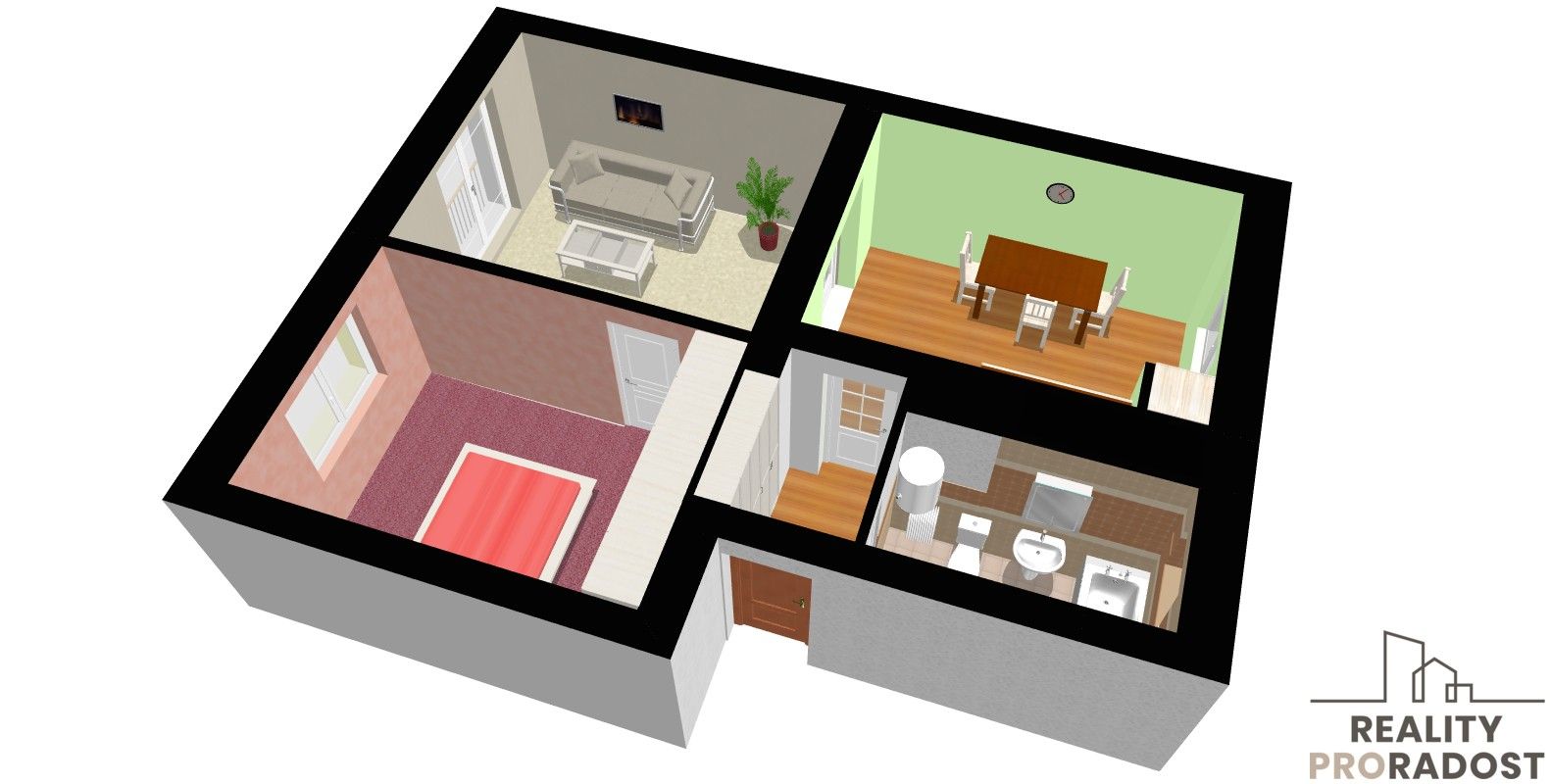 2+1, Jižní čtvrť I, Přerov I-Město, 49 m² - 2