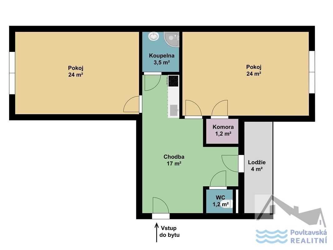 Byt 2+kk · 71 m² · Starokošířská 449, Praha Košíře - 3