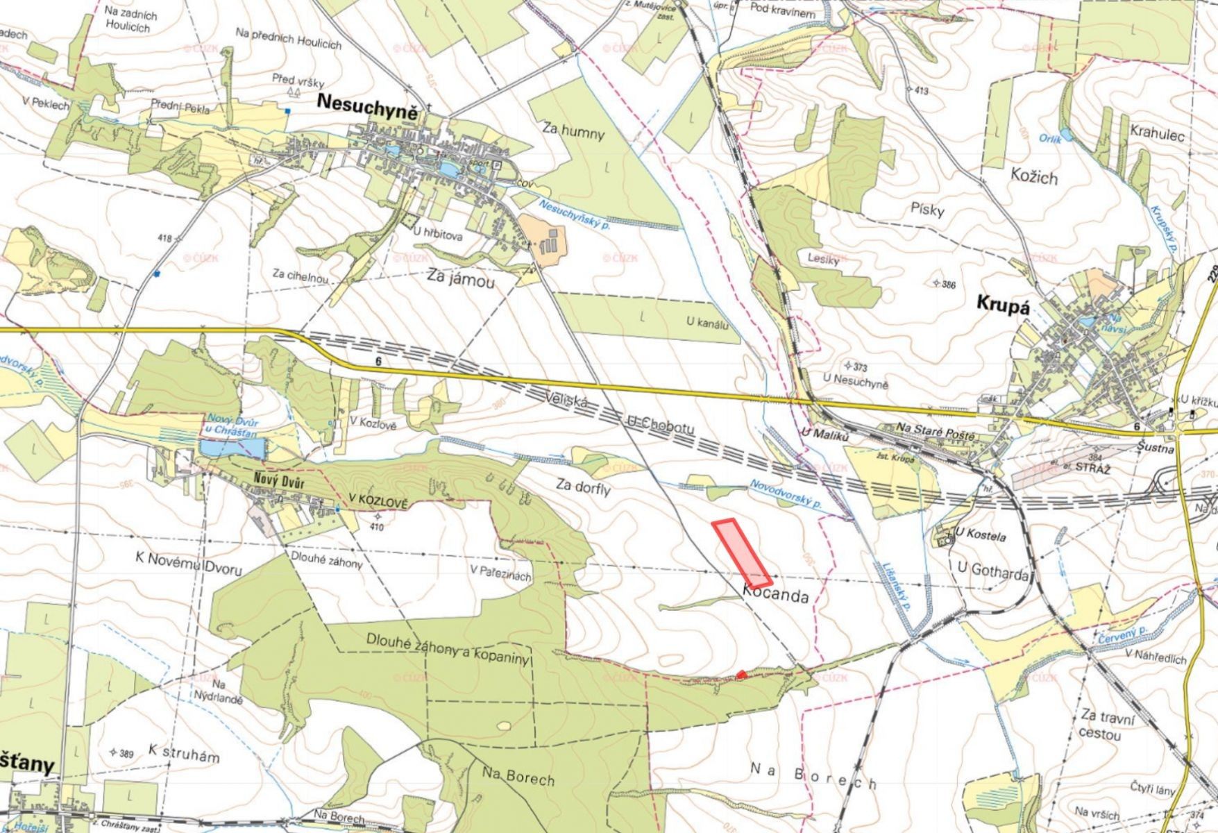 Prodej zemědělský pozemek - Nesuchyně