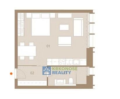 Byt 1+kk · 38 m² · Pec pod Sněžkou - Velká Úpa, okres Trutnov, Královéhradecký kraj - 3