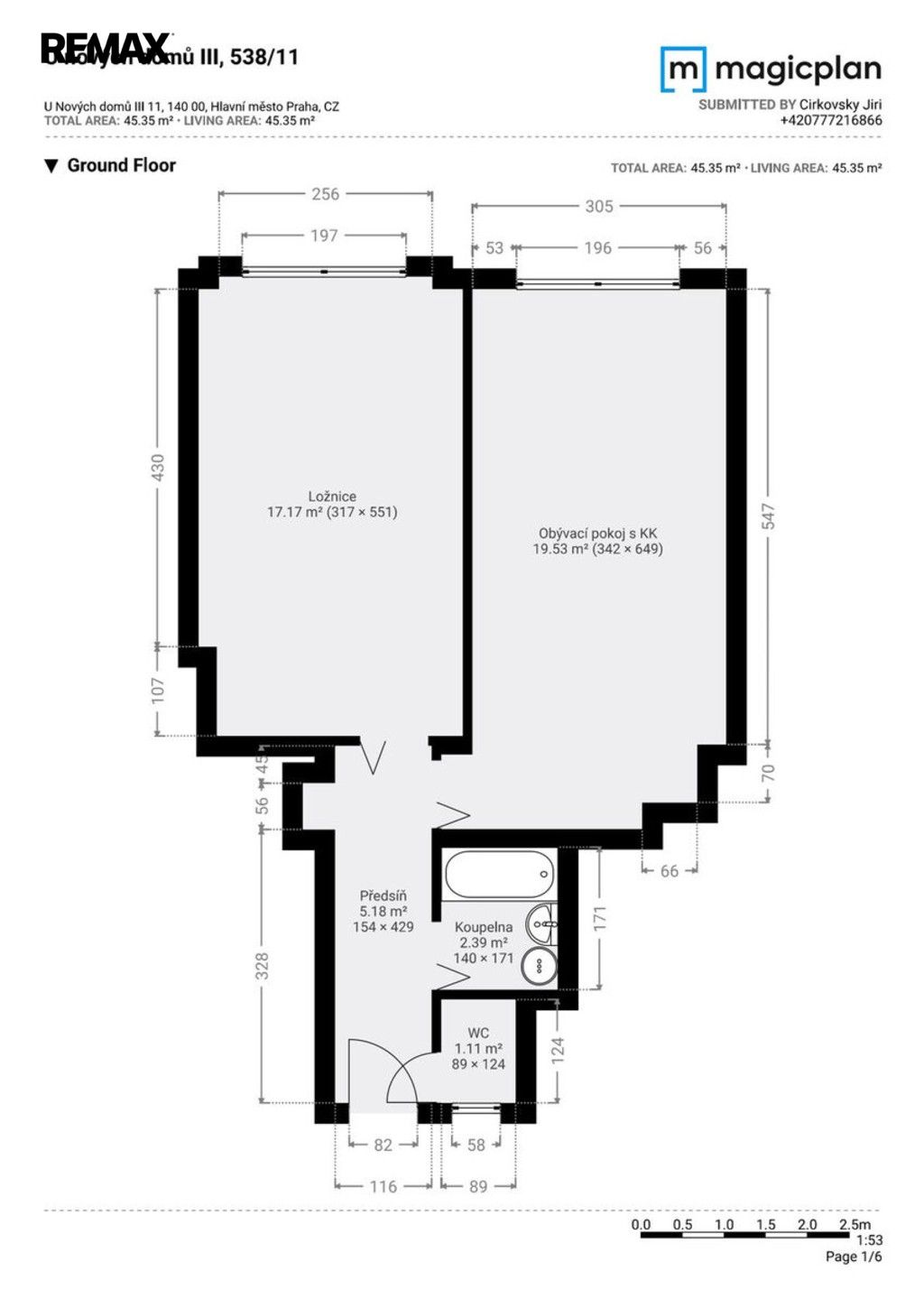 2+kk, U nových domů III 538, Praha Krč, 46 m² - 2