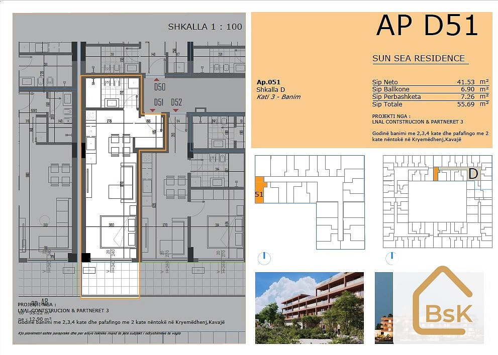Prodej byt 1+kk - Golem, Albánie, 42 m² - 5
