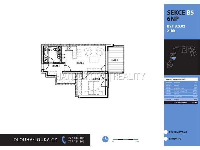 Pronájem byt 2+kk - Volejbalistů, České Budějovice, 52 m²