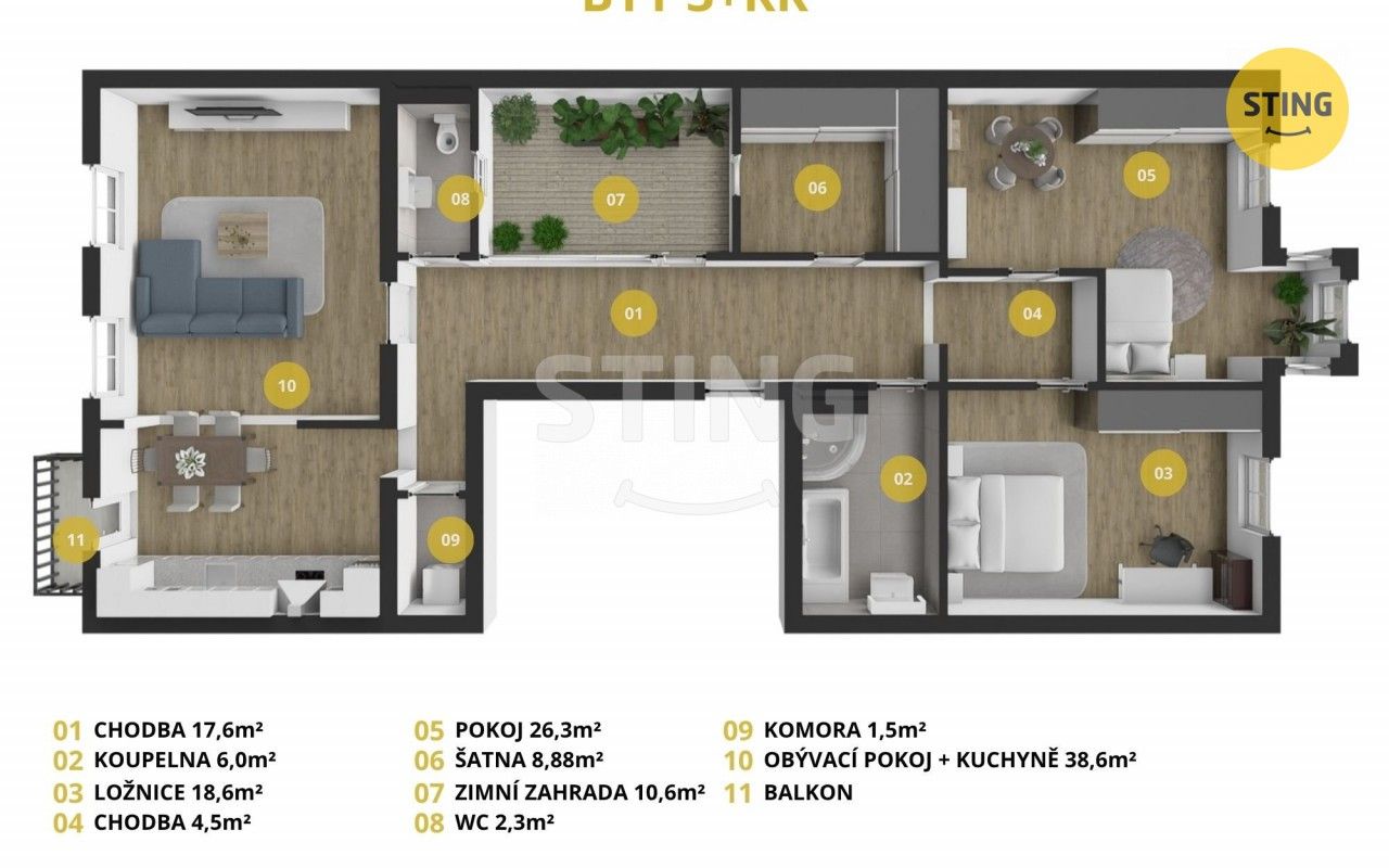 Byt 3+kk · 134 m² · U Jaktařské brány, Opava - 3