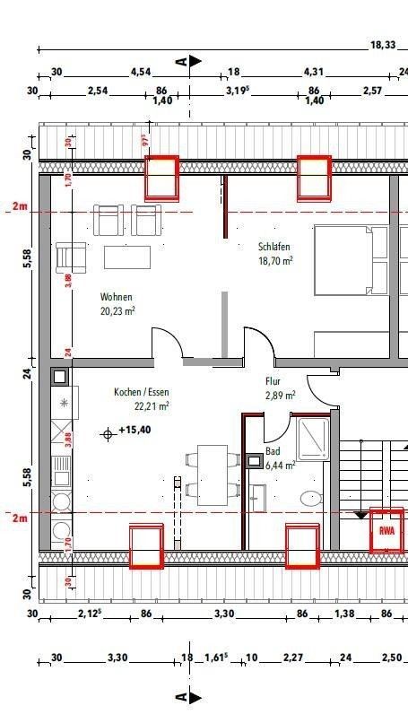 2+1, Waldhofstraße 79-81 Mannheim Mannheim Baden-Württemberg 68169, 62 m² - 1