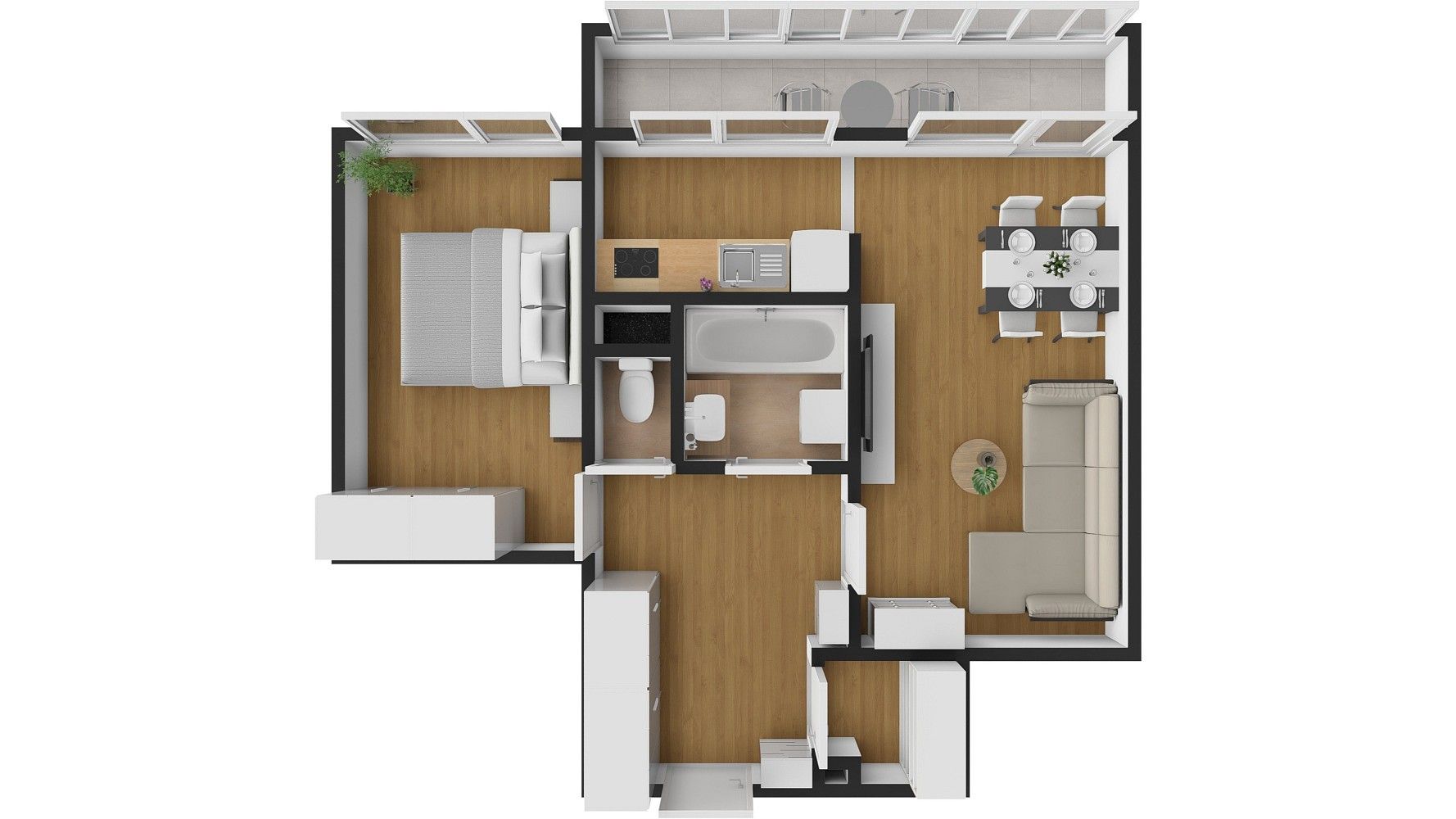 2+1, Kosmonautů, Mělník, 59 m² - 2