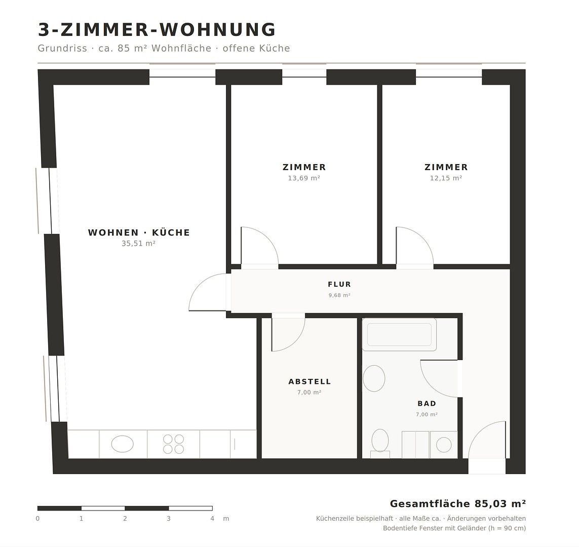 3+1, , Dolní Sasko, 85 m² - 1