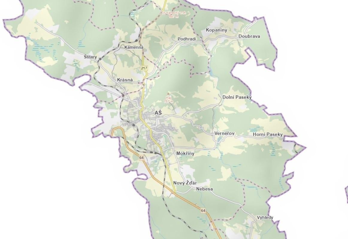 Pozemek pro bydlení · 1 280 m² · Aš - 3