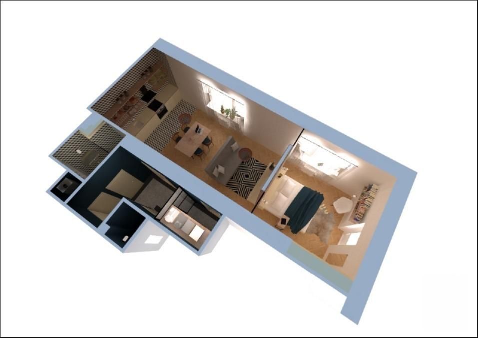 Byt 2+kk, 50 m²