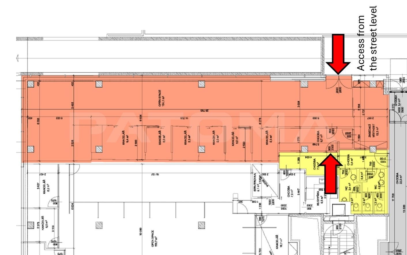 Kancelář · 194 m² · Plzeňská, Praha - 3
