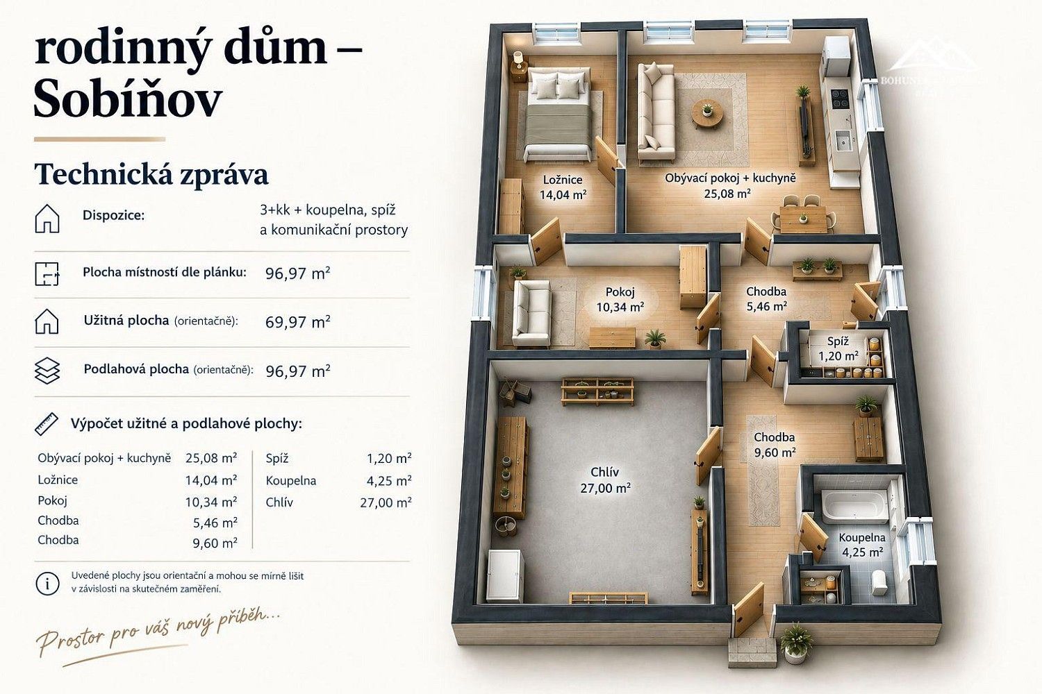 Rodinné domy, Sobíňov, okres Havlíčkův Brod, 70 m² - 2