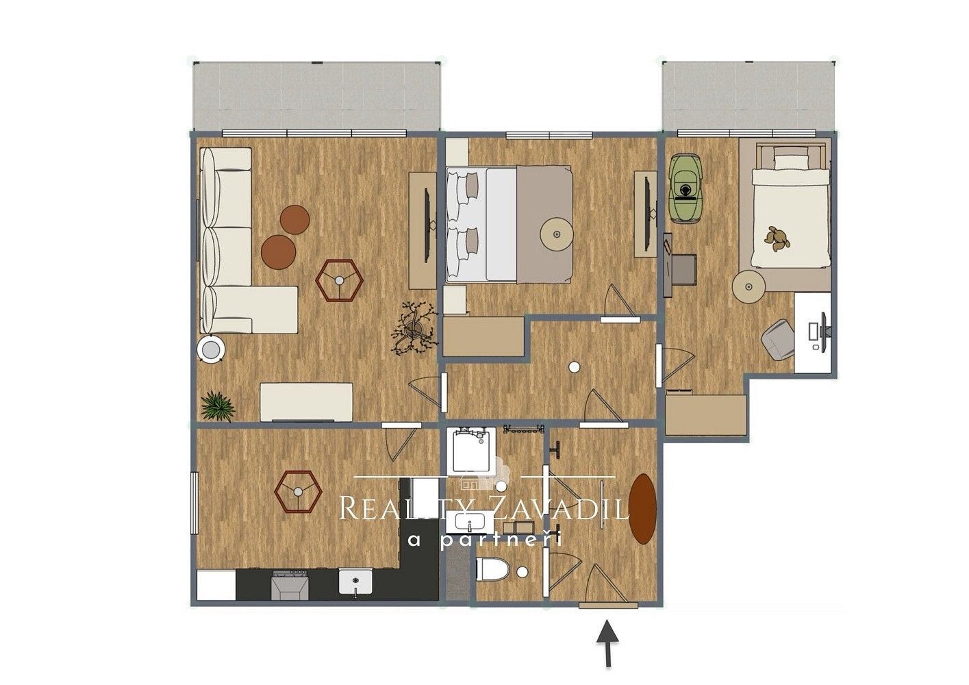 Prodej byt 3+1 - Komenského, Vlašim, okres Benešov, 62 m² - 5