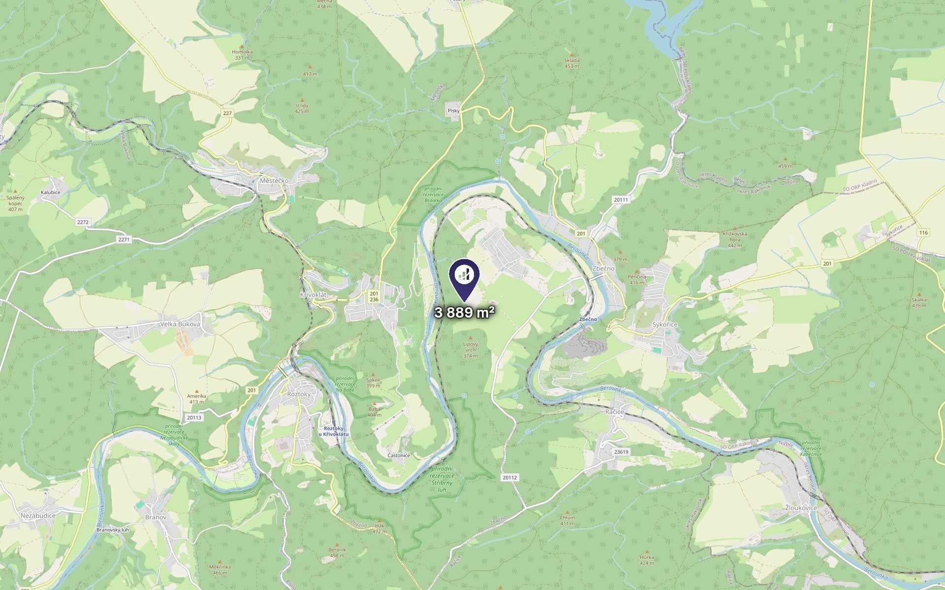 Louka · 3 889 m² · Zbečno - 3