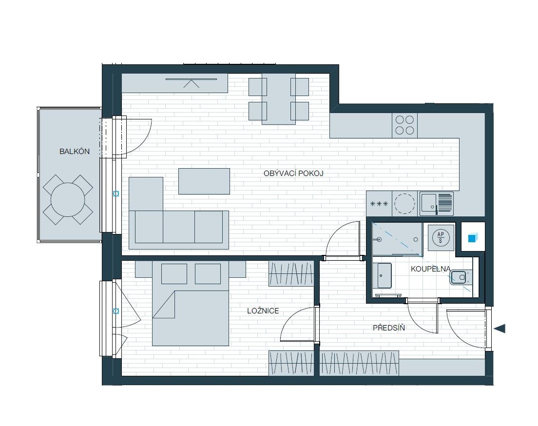 2+kk, Kladno - Kladno, Středočeský kraj, 58 m² - 1