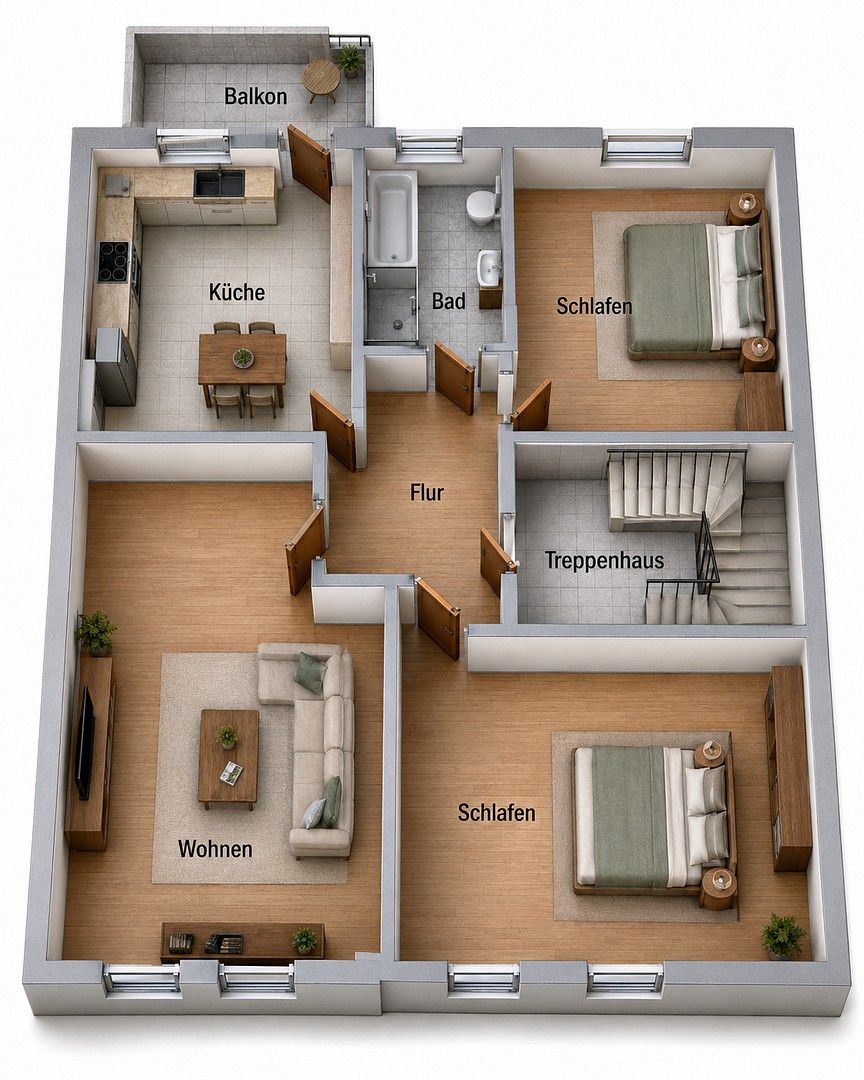 3+1, Elzer-Straße 126, , Dolní Sasko, 80 m² - 1