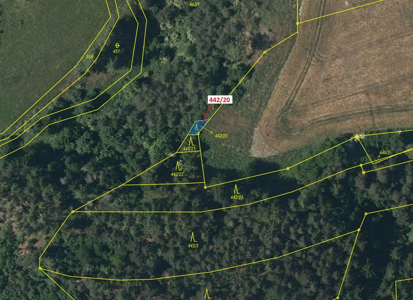 Prodej les - Břežany, okres Rakovník, Středočeský kraj - 2