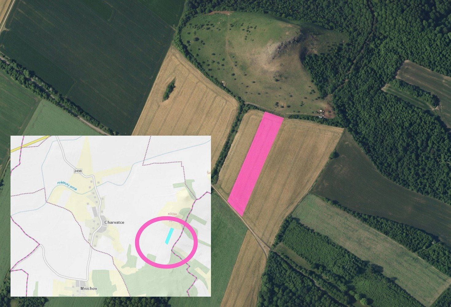 Prodej zemědělský pozemek - Chožov - Mnichovský Týnec, okres Louny - 2