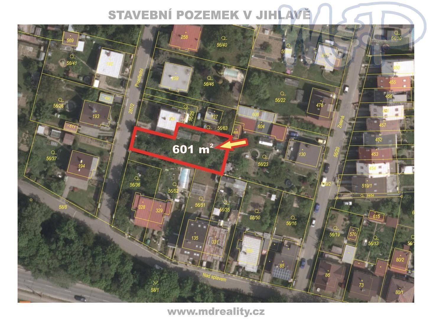 Prodej pozemek pro bydlení - Staré Hory, Jihlava, Česko, 601 m²