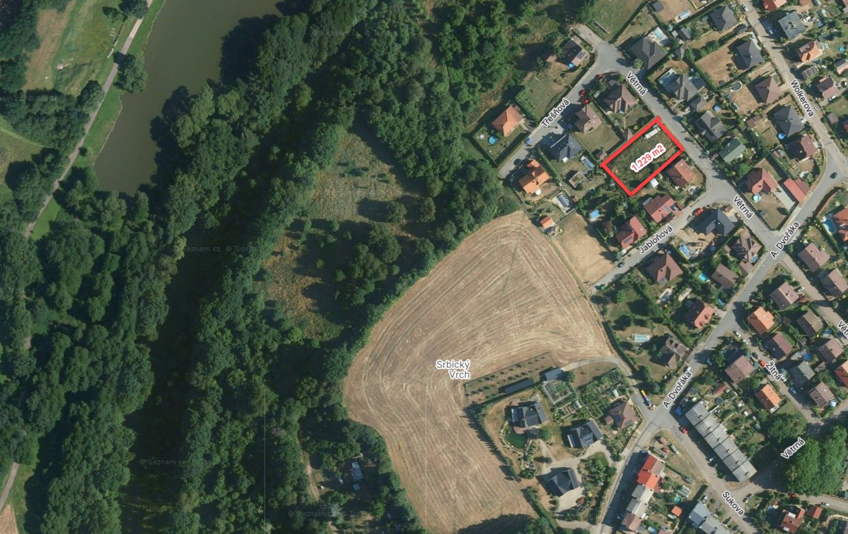 Komerční pozemek, Votice – pohled 2