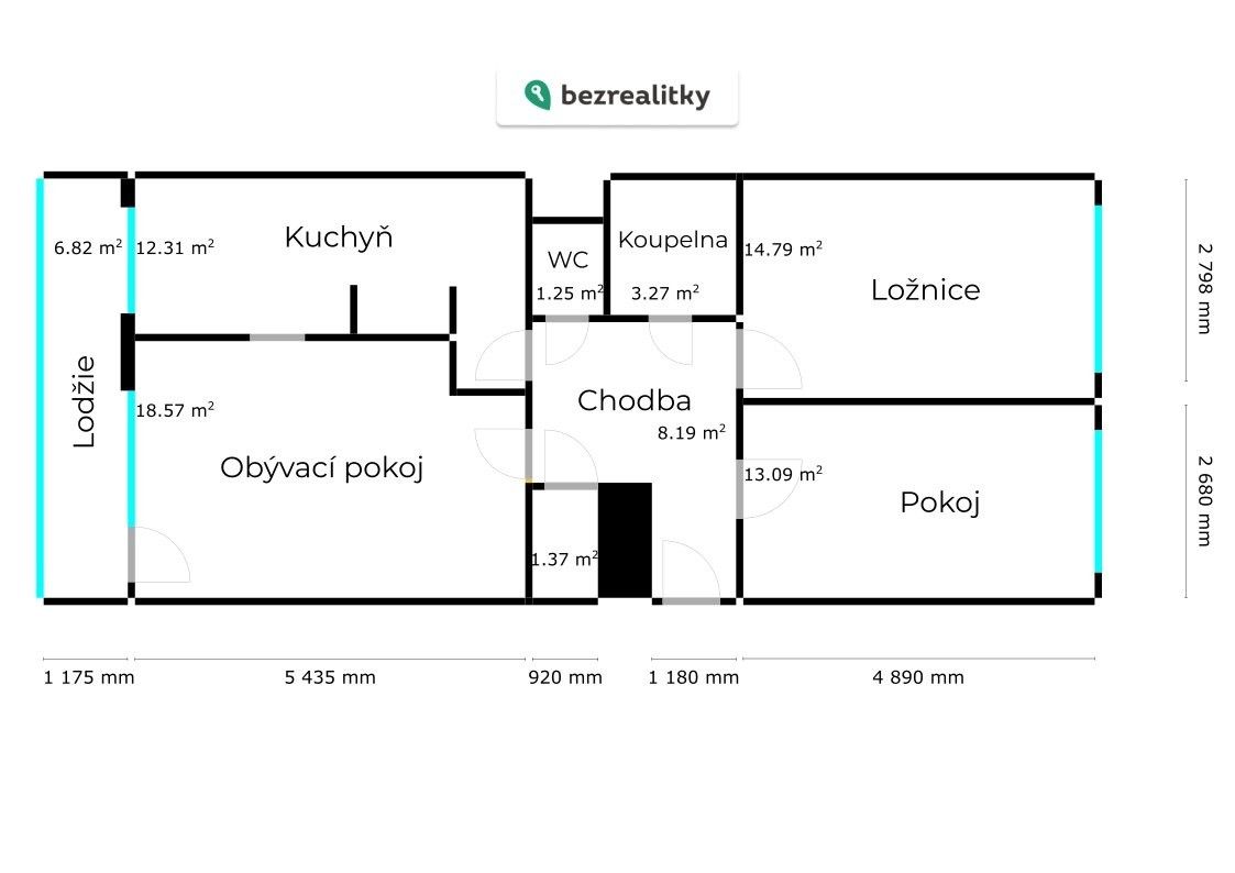 Prodej byt 3+1 - Trnková, Praha, 74 m²