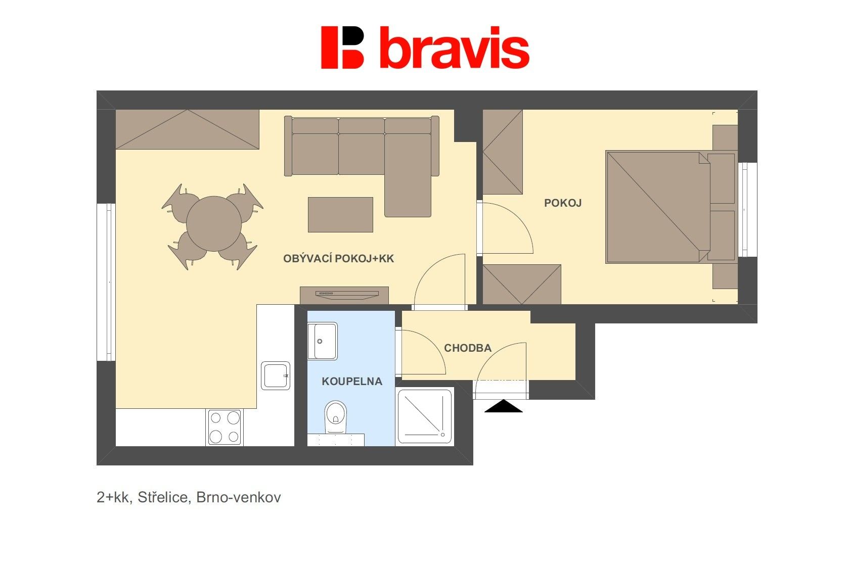 Byt 2+kk · 48 m² · Střelnice 1219, Brno Líšeň - 4