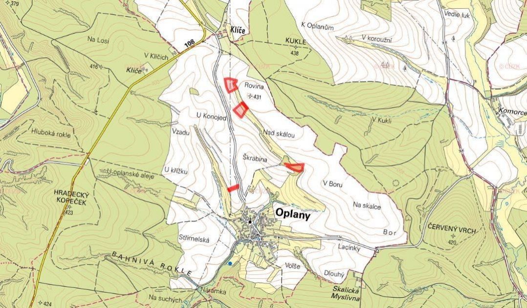 Prodej zemědělský pozemek - Oplany