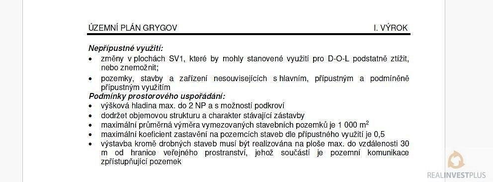 Prodej pozemek pro bydlení - Grygov, okres Olomouc, Olomoucký kraj - 5