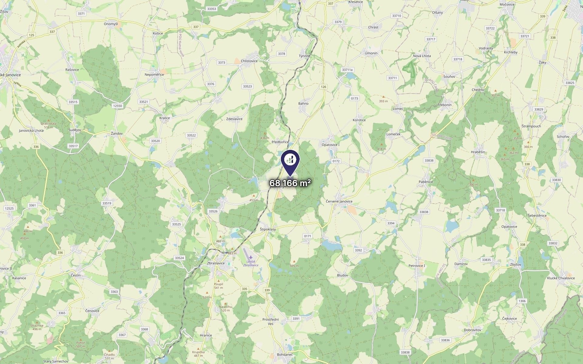 Zemědělský pozemek · 68 166 m² · Černíny - 3