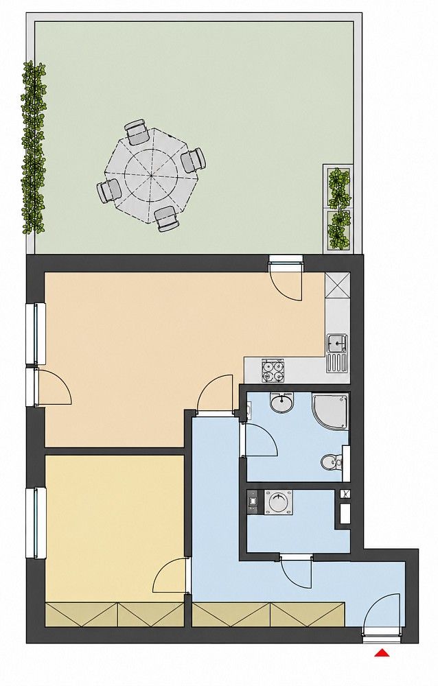 Pronájem byt 2+kk - Poděbrady - Poděbrady III, okres Nymburk, Středočeský kraj, 52 m² - 5