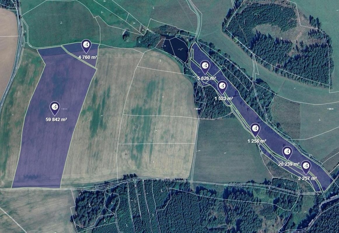 Prodej zemědělský pozemek - Bezvěrov, 98 428 m²