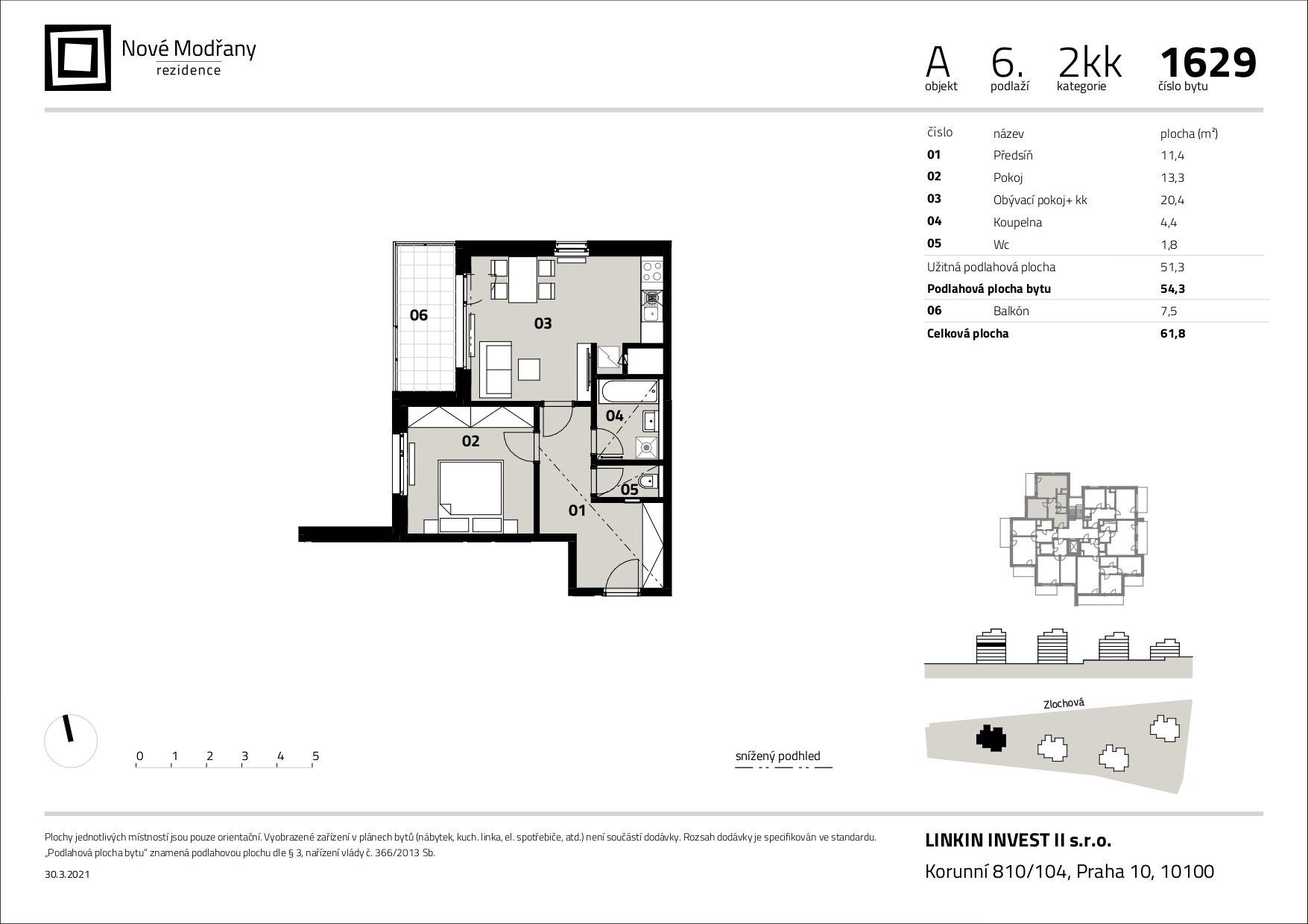 Prodej byt 2+kk - Zlochova, Praha, 58 m² - 5